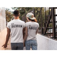 Angel és Demon páros póló - fehér színben