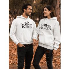 King and Queen páros pulóver - fehér színben 1