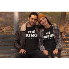 King and Queen páros póló - fekete színben 6