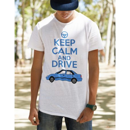 Keep Calm and drive Suzuki fehér póló